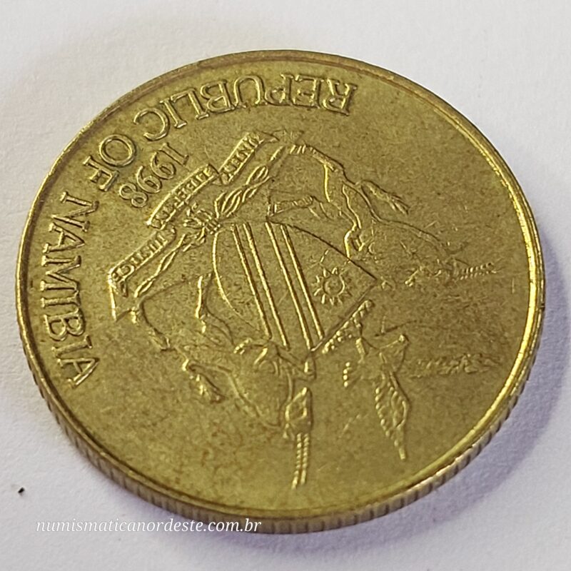 Moeda Namíbia 1 Dólar 1998 - Águia Pescadora - Imagem 7