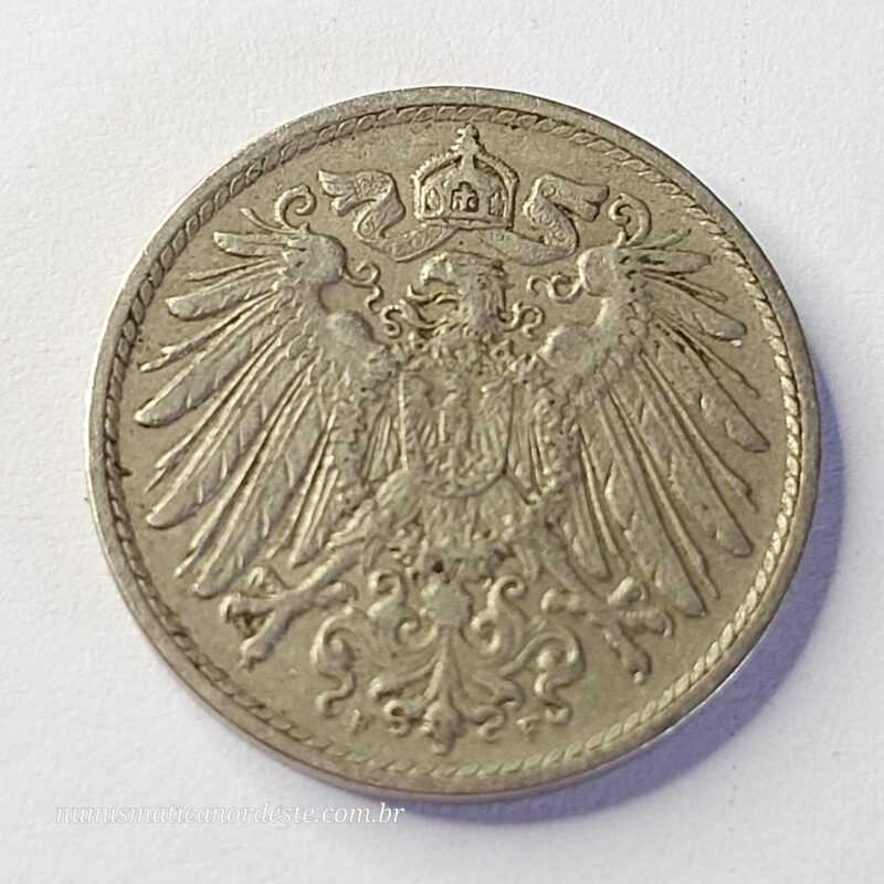 Moeda Império Alemão 10 Pfennig 1912 - Imagem 4