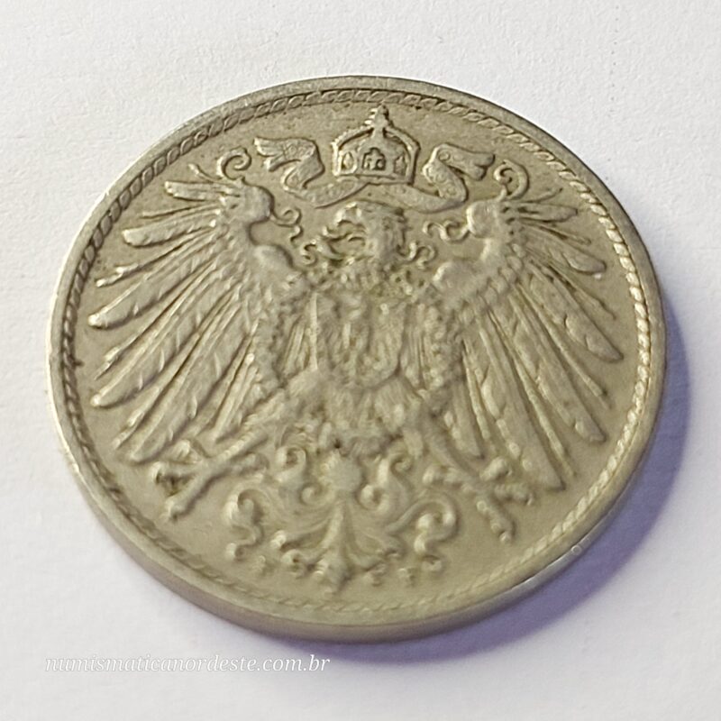 Moeda Império Alemão 10 Pfennig 1912 - Imagem 2