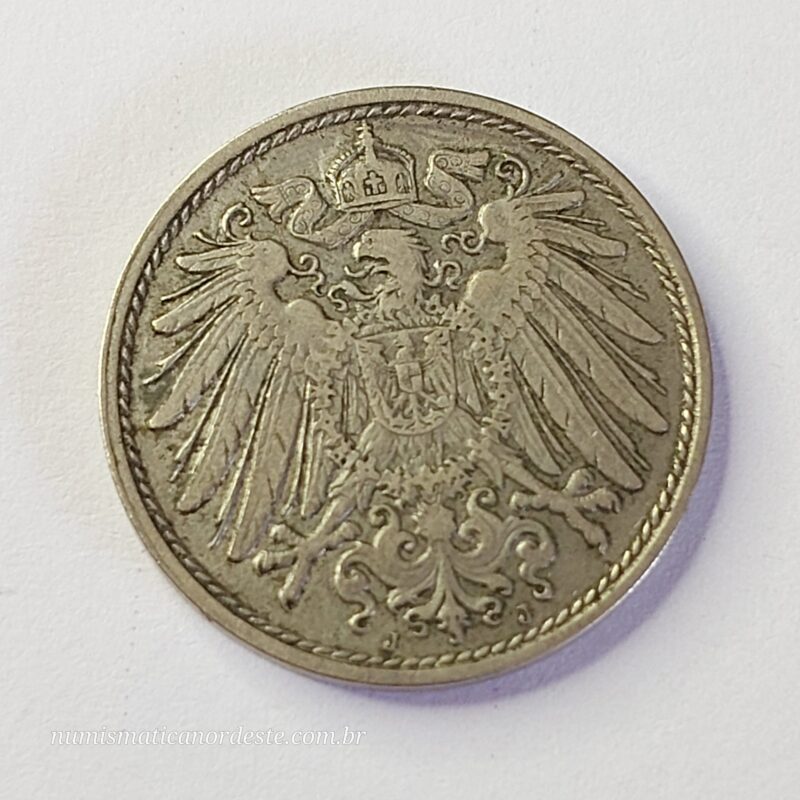 Moeda Império Alemão 10 Pfennig 1911 - Imagem 8