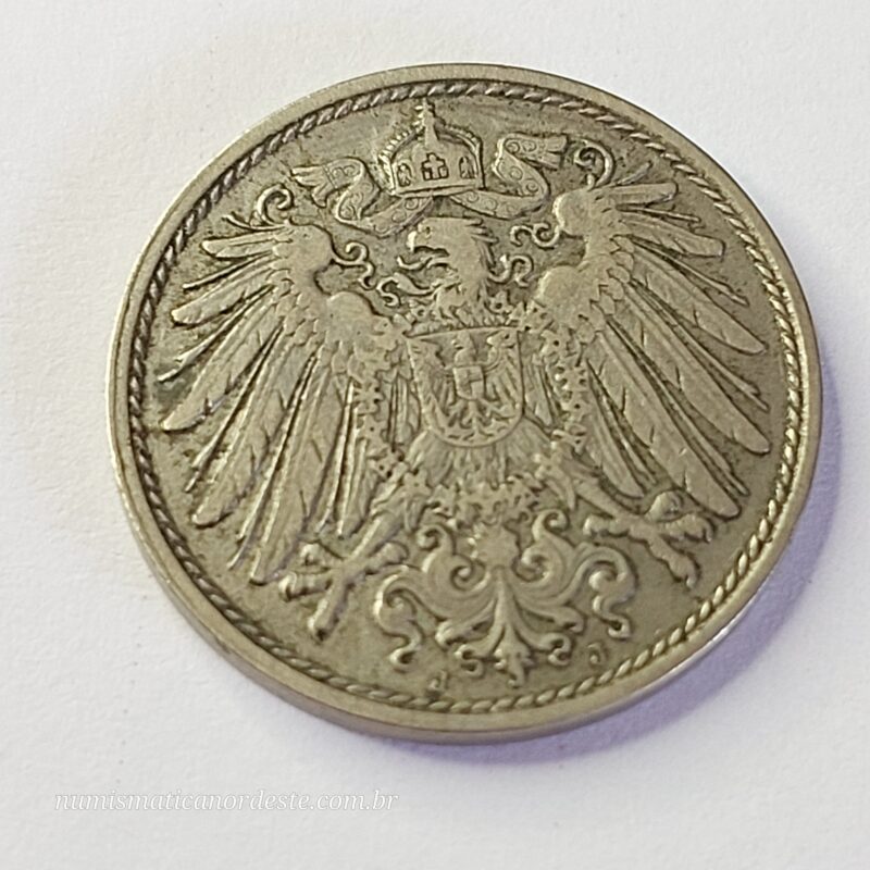 Moeda Império Alemão 10 Pfennig 1911 - Imagem 2
