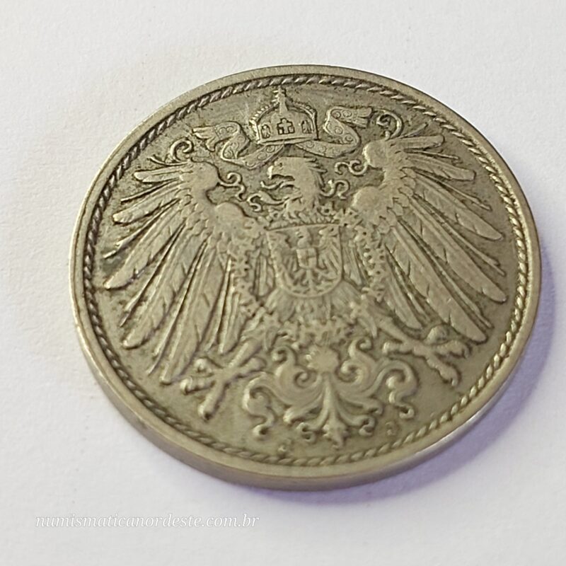 Moeda Império Alemão 10 Pfennig 1911 - Imagem 4