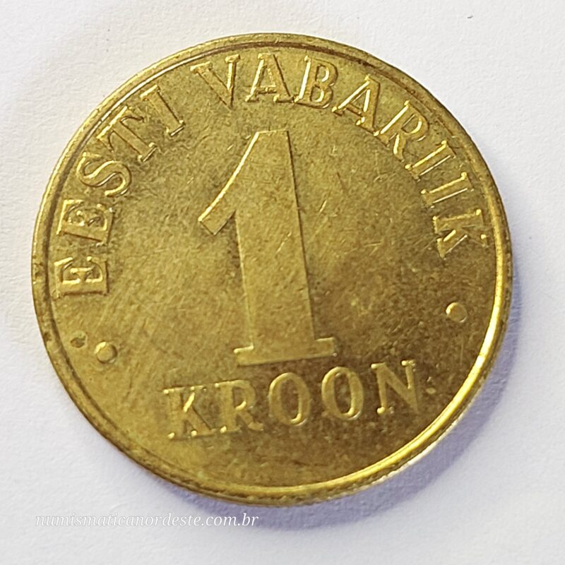 Moeda Estônia 1 Kroon 2006 - Três Leões - Imagem 6