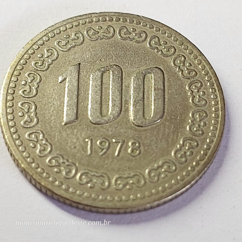 Moeda Coreia do Sul 100 Won 1978 - Almirante Yi Sun-sin - Imagem 7