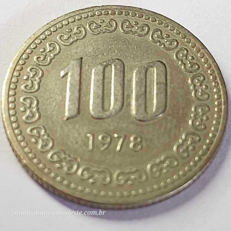 Moeda Coreia do Sul 100 Won 1978 - Almirante Yi Sun-sin - Imagem 9