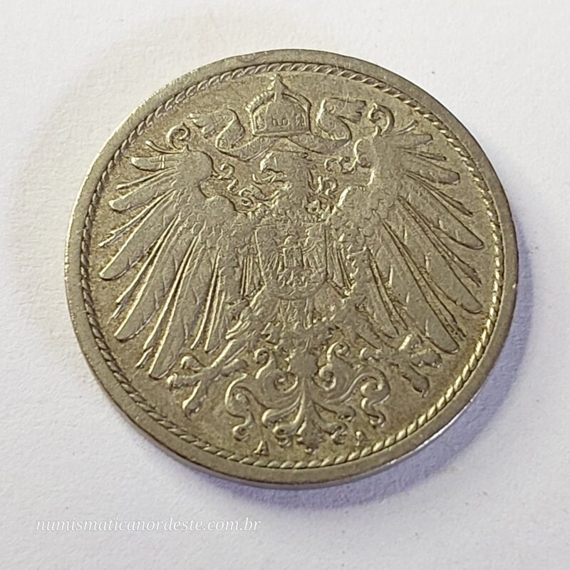 Moeda Império Alemão 10 Pfennig 1906 - Imagem 8