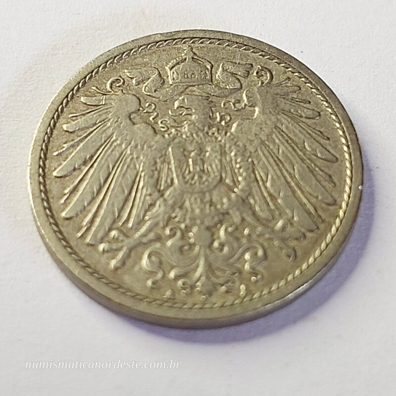 Moeda Império Alemão 10 Pfennig 1906 - Imagem 6