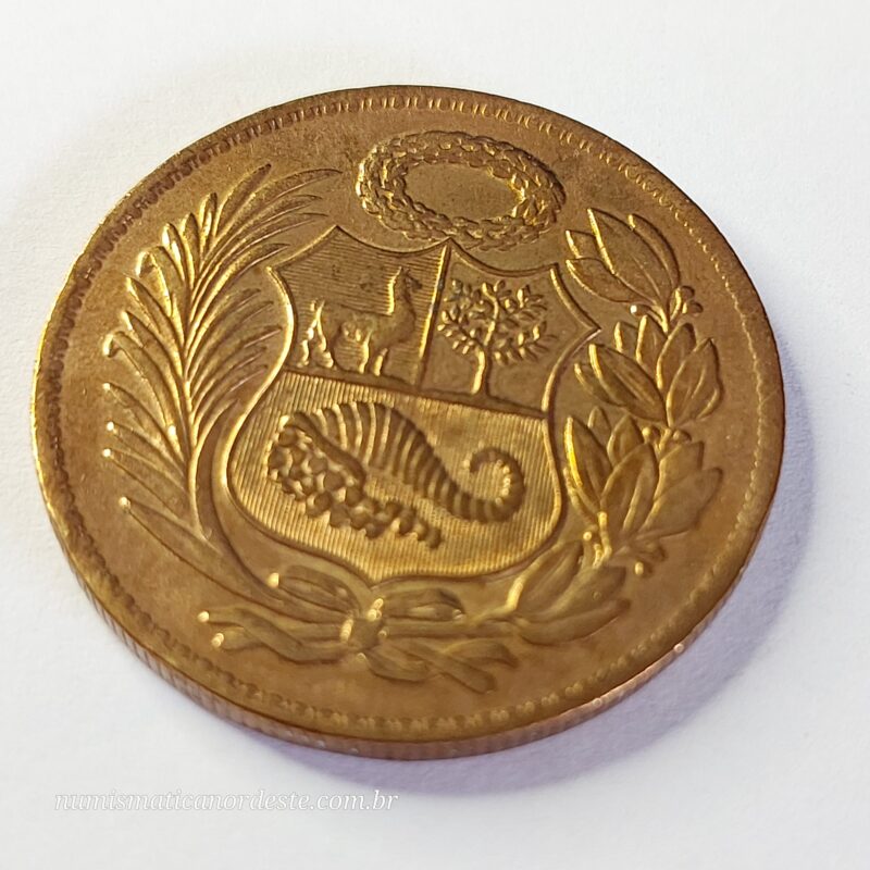 Moeda Peru 1 Sol de Oro 1963 - Escudo do Peru - Imagem 4