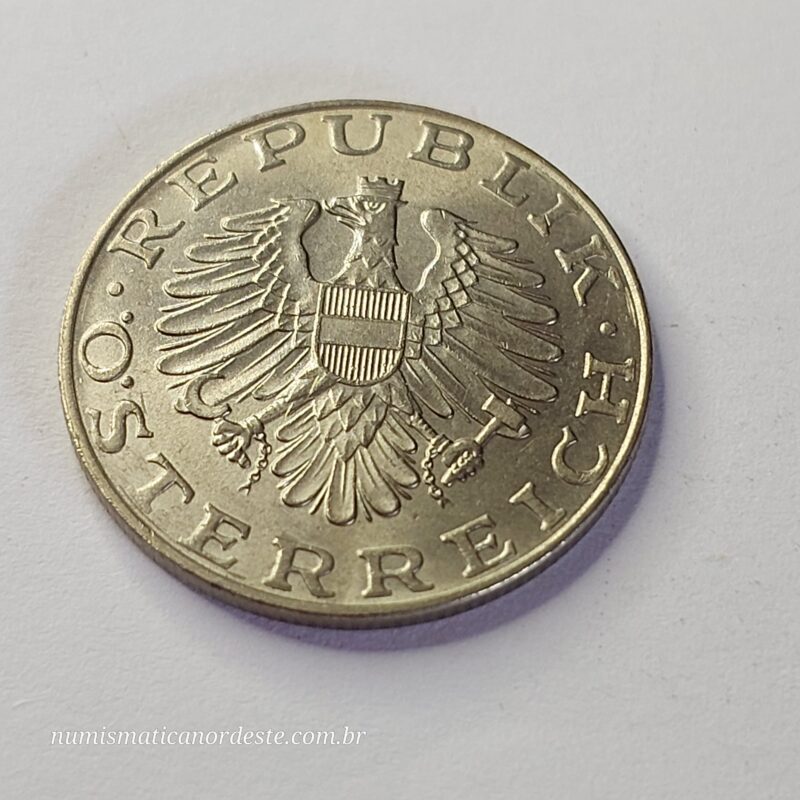 Moeda Áustria 10 Schilling 1974 - Mulher com chapéu - Imagem 9