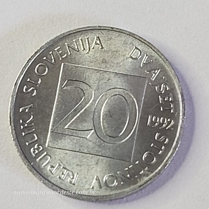 Moeda Eslovênia 20 stotinov Ano 1992 - Imagem 5