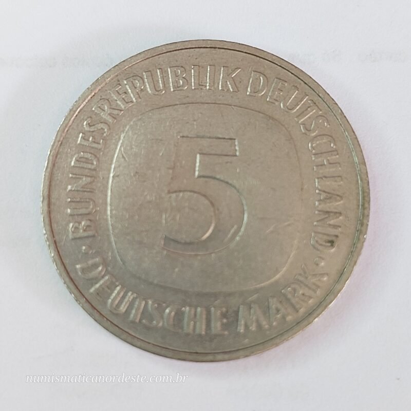 Moeda da Alemanha 5 Marcos Ano 1991