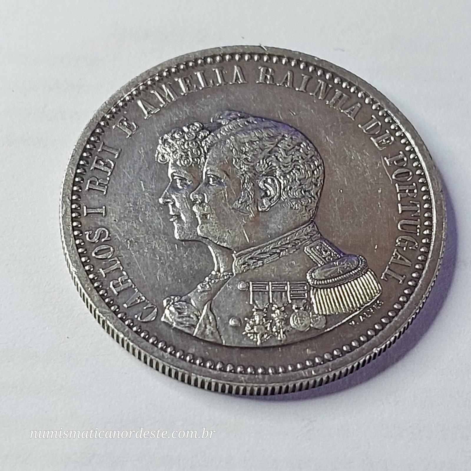 Moeda de Portugal 500 Réis Ano 1898 - Comemorativa - Assunto: 400 Anos da Descoberta da Índia - Imagem 8