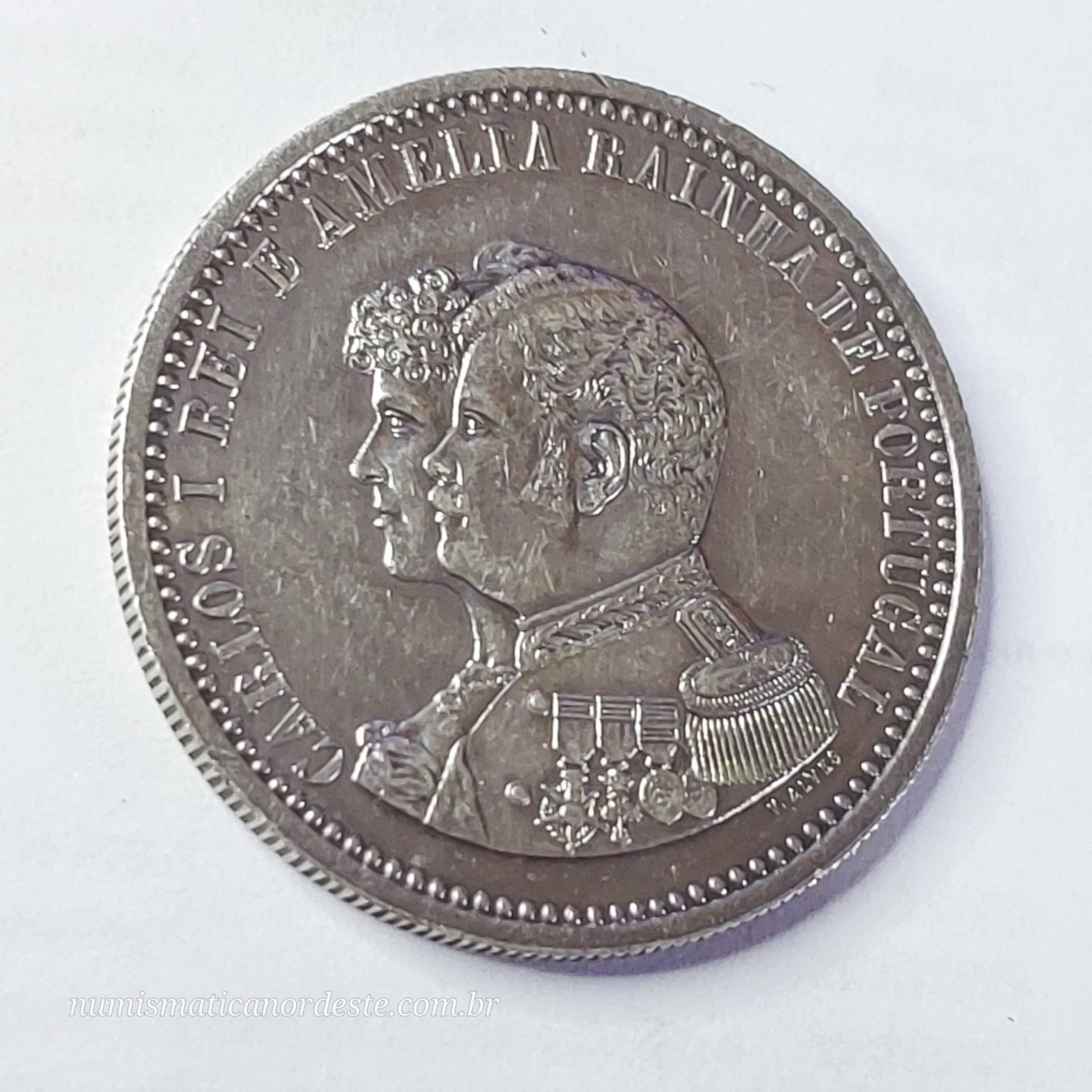 Moeda de Portugal 500 Réis Ano 1898 - Comemorativa - Assunto: 400 Anos da Descoberta da Índia - Imagem 6