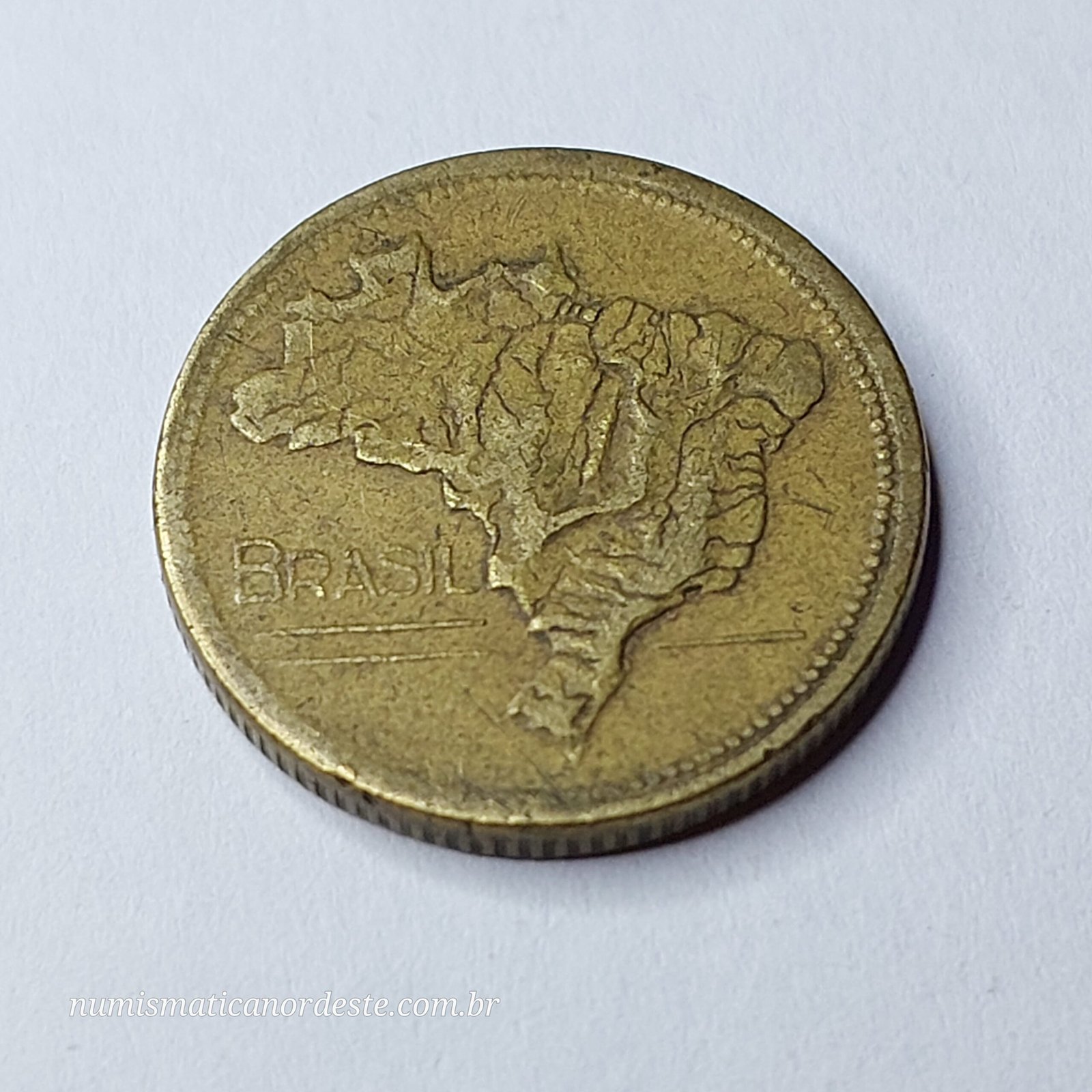 Moeda do Brasil de 1 Cruzeiro Ano 1946 - Mapa do Brasil - Imagem 8
