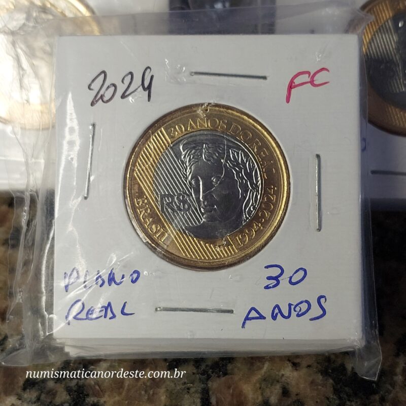Moedas do Brasil - Set Completo do Real Ano 2024 - Flor de Cunho (FC) - Imagem 6