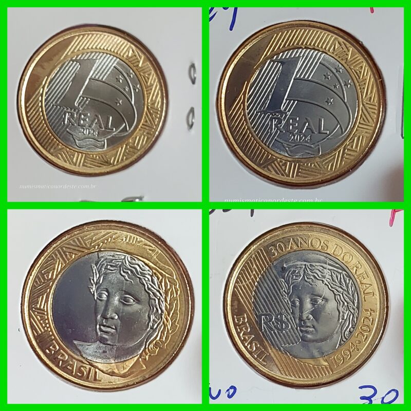 Moedas do Brasil - Set Completo do Real Ano 2024 - Flor de Cunho (FC) - Imagem 4