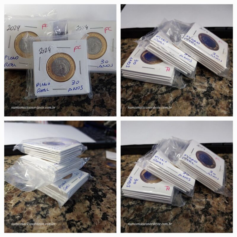 Moedas do Brasil - Set Completo do Real Ano 2024 - Flor de Cunho (FC) - Imagem 5