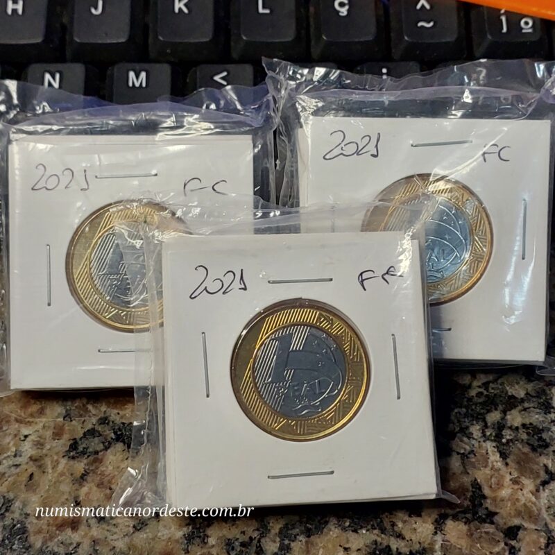 Moedas do Brasil - Set Completo do Real Ano 2021 - Flor de Cunho (FC)