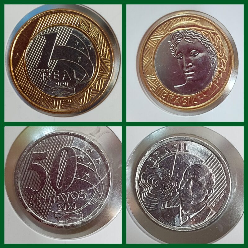 Moedas do Brasil - Set Completo do Real Ano 2020 - Flor de Cunho (FC) - Imagem 2