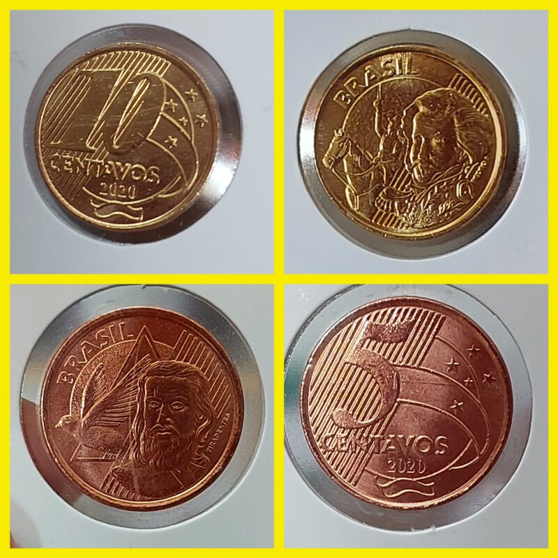 Moedas do Brasil - Set Completo do Real Ano 2020 - Flor de Cunho (FC) - Imagem 3