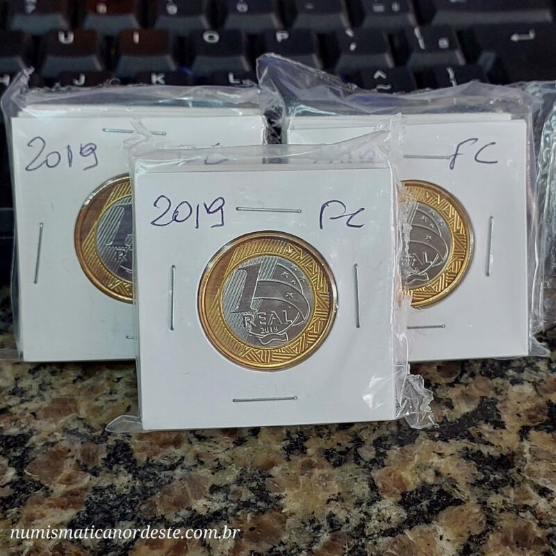 Moedas do Brasil - Set Completo do Real Ano 2019 - Flor de Cunho (FC)