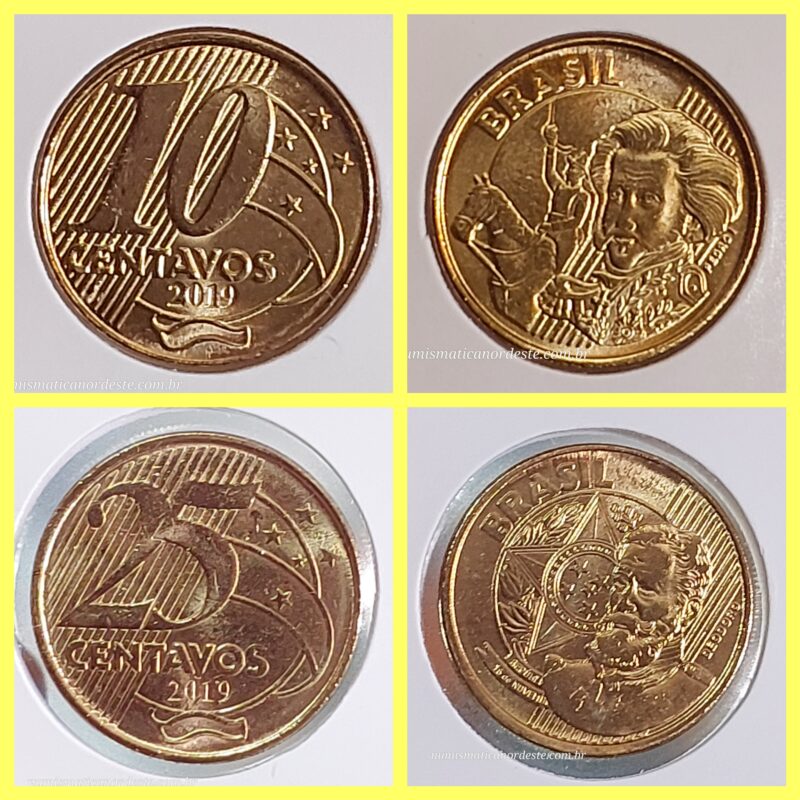 Moedas do Brasil - Set Completo do Real Ano 2019 - Flor de Cunho (FC) - Imagem 3