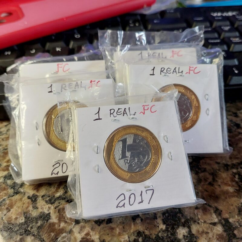 Moedas do Brasil - Set Completo do Real Ano 2017 - Flor de Cunho (FC)
