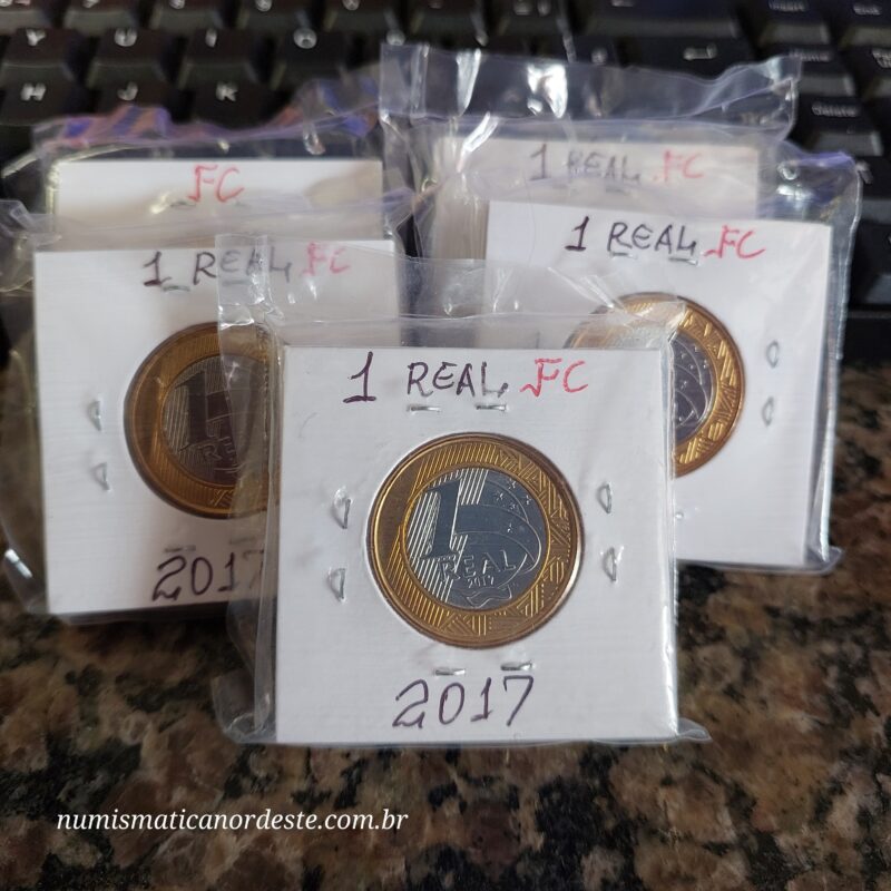 Moedas do Brasil - Set Completo do Real Ano 2017 - Flor de Cunho (FC) - Imagem 6