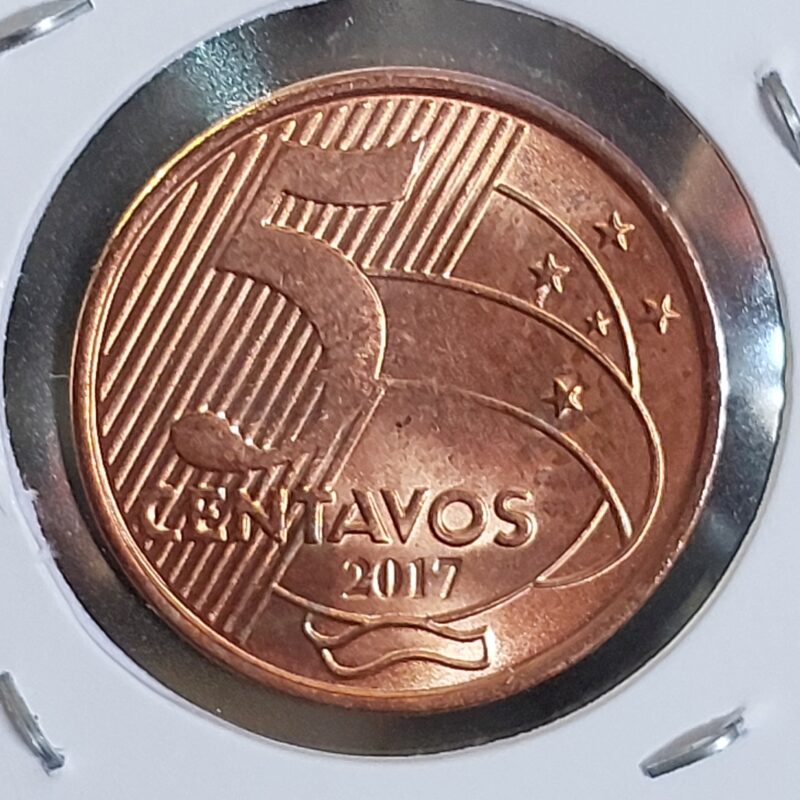 Moedas do Brasil - Set Completo do Real Ano 2017 - Flor de Cunho (FC) - Imagem 4