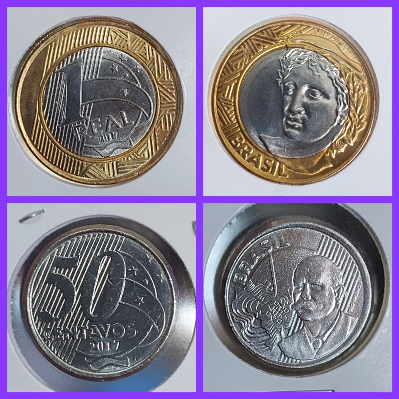 Moedas do Brasil - Set Completo do Real Ano 2017 - Flor de Cunho (FC) - Imagem 2