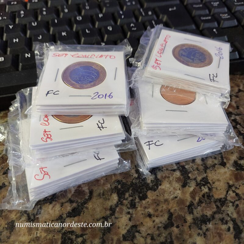 Moedas do Brasil - Set Completo do Real Ano 2016 - Flor de Cunho (FC) - Imagem 7