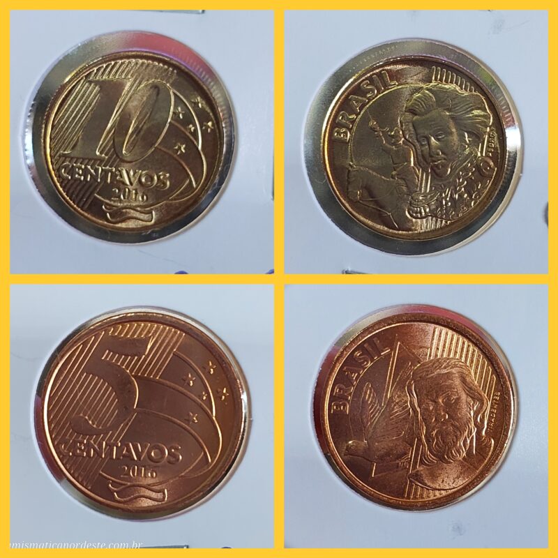 Moedas do Brasil - Set Completo do Real Ano 2016 - Flor de Cunho (FC) - Imagem 2