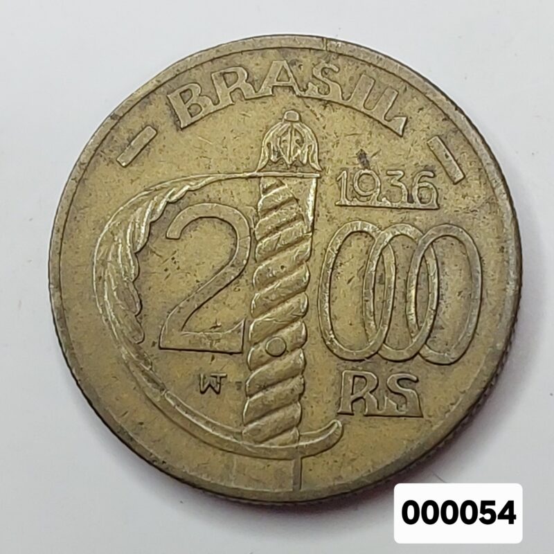 Moeda de 2.000 Réis do Brasil Ano 1936 - Duque de Caxias