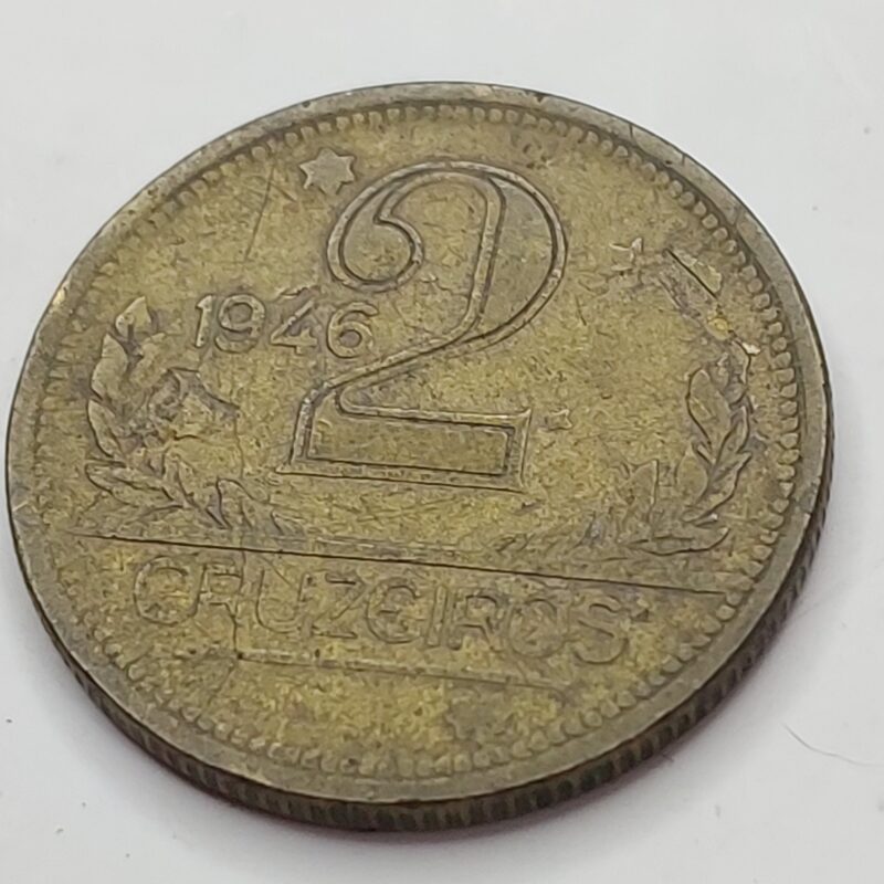 Moeda de 2 Cruzeiros do Brasil Ano 1946 - Mapa do Brasil - Imagem 3