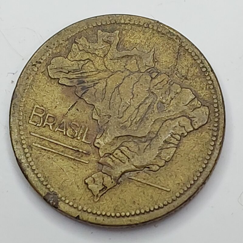Moeda de 2 Cruzeiros do Brasil Ano 1946 - Mapa do Brasil - Imagem 2