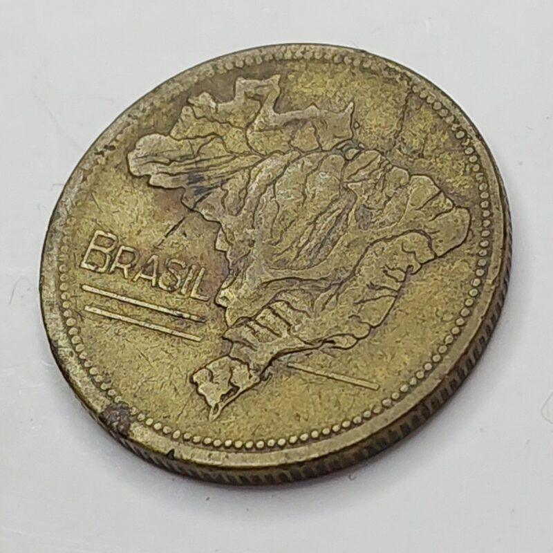 Moeda de 2 Cruzeiros do Brasil Ano 1946 - Mapa do Brasil - Imagem 4