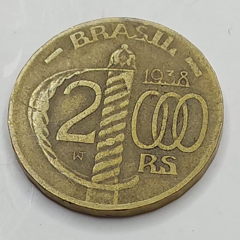 Moeda de 2.000 Réis Ano 1938 - Duque de Caxias - Imagem 3