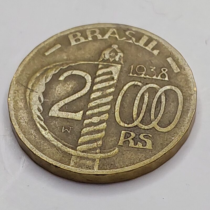 Moeda de 2.000 Réis Ano 1938 - Duque de Caxias - Imagem 5