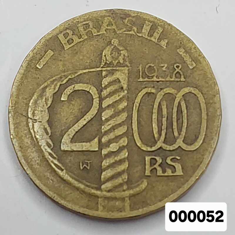 Moeda de 2.000 Réis Ano 1938 - Duque de Caxias