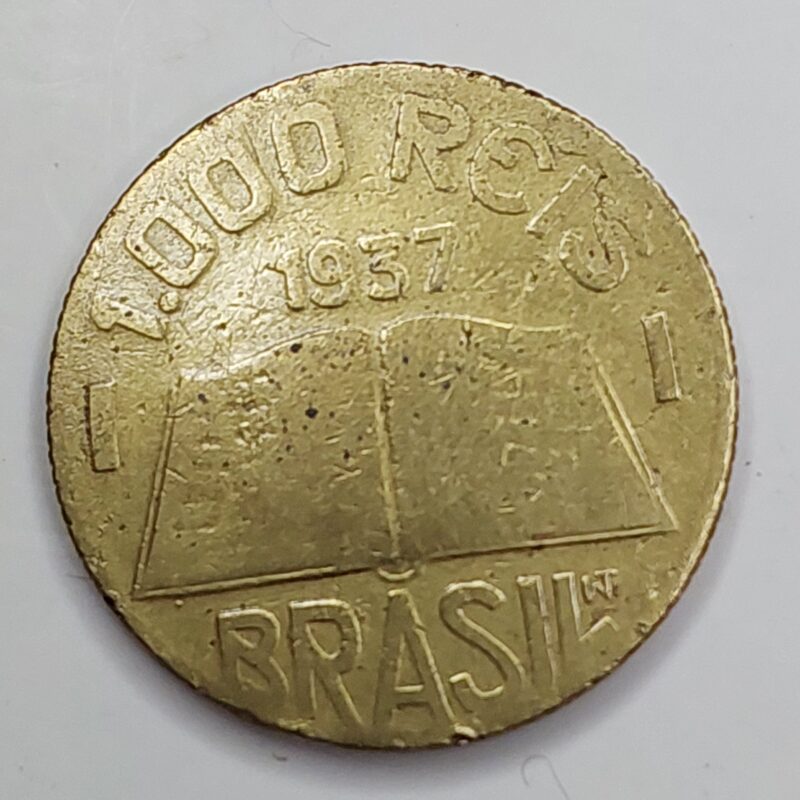 Moeda de 1.000 Réis Ano 1937 - José de Anchieta - Imagem 3