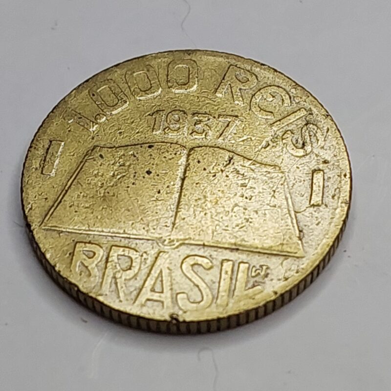 Moeda de 1.000 Réis Ano 1937 - José de Anchieta - Imagem 5