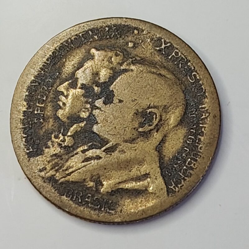 Moeda de 500 Réis do Brasil Ano 1922 - Centenário da Independência do Brasil - Imagem 2