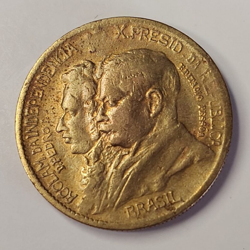 Moeda de 1.000 Réis do Brasil Ano 1922 - Centenário da Independência do Brasil - Imagem 6