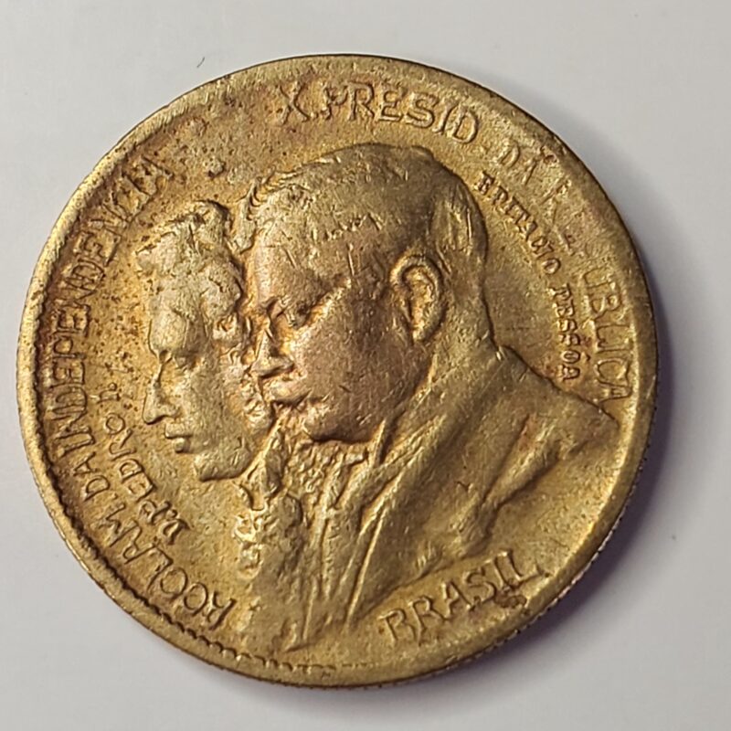 Moeda de 1.000 Réis do Brasil Ano 1922 - Centenário da Independência do Brasil - Imagem 2