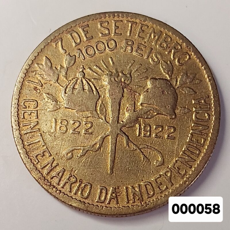 Moeda de 1.000 Réis do Brasil Ano 1922 - Centenário da Independência do Brasil