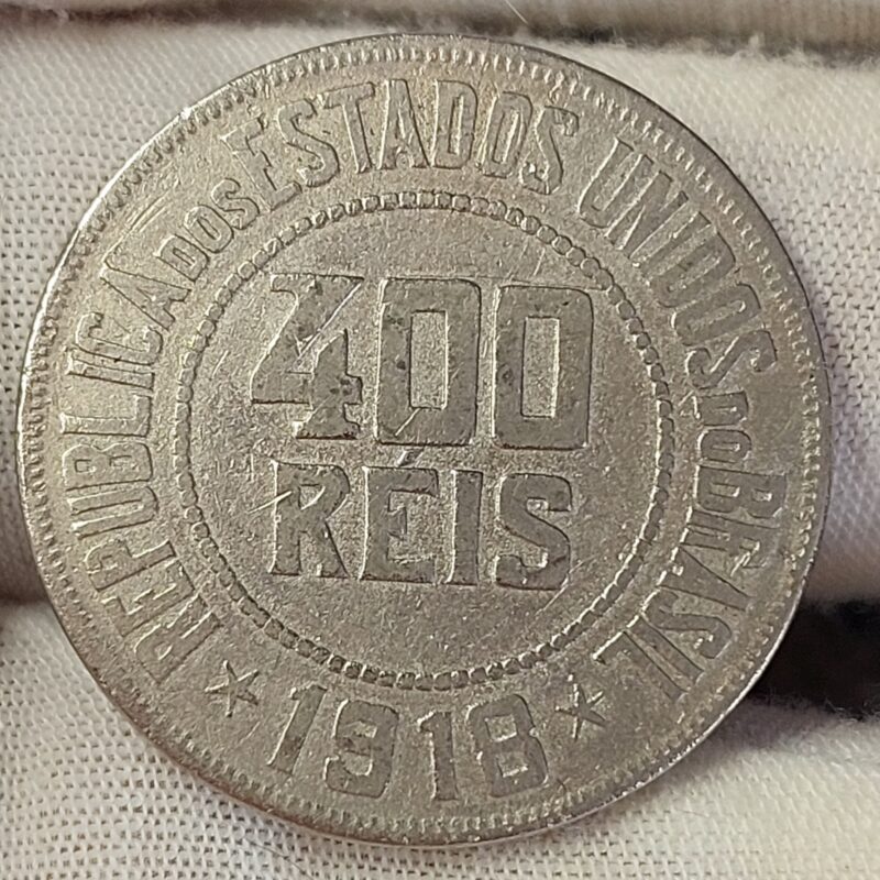 Moeda de 400 Réis Ano 1918 - Imagem 3