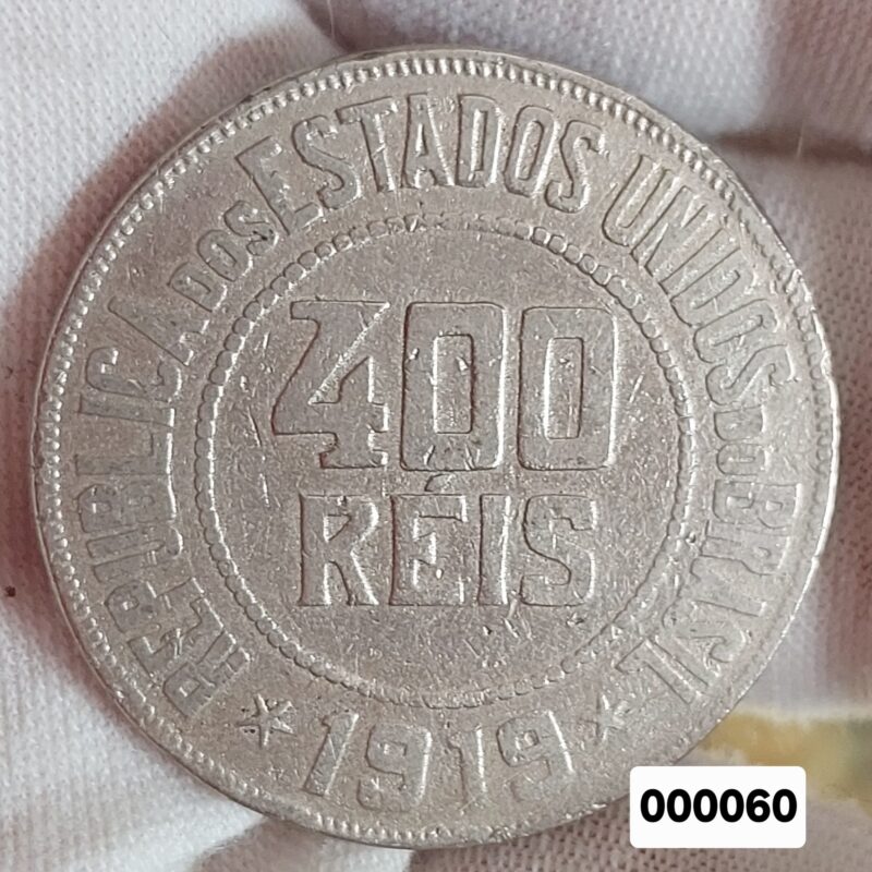 Moeda de 400 Réis Ano 1919