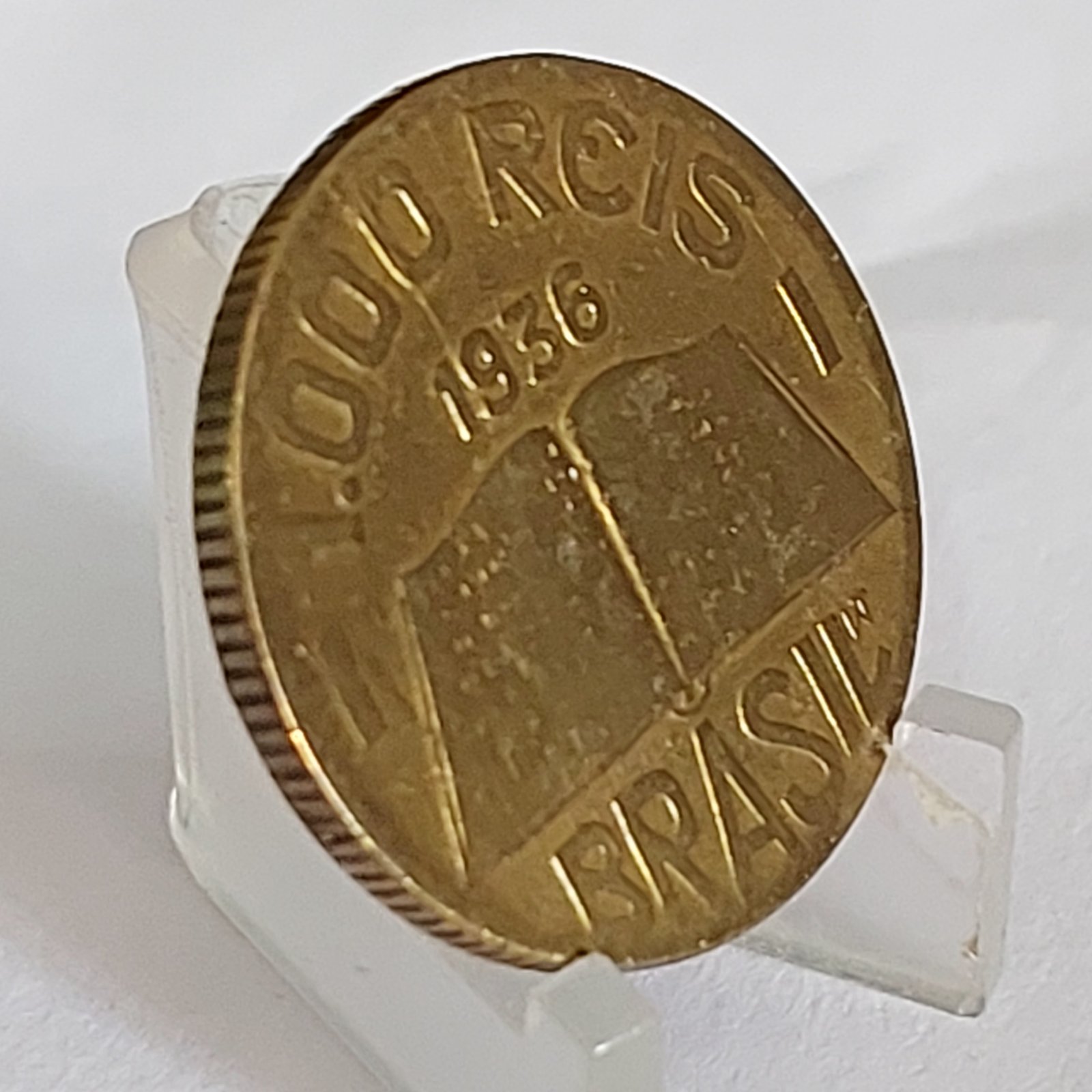 Moeda de 1.000 Réis Ano 1936 - José de Anchieta - Imagem 5