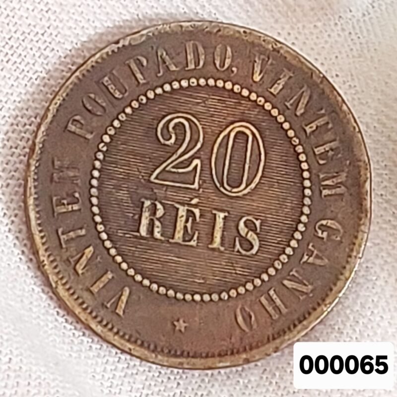 Moeda de 20 Réis do Brasil Ano 1894 - Vintém