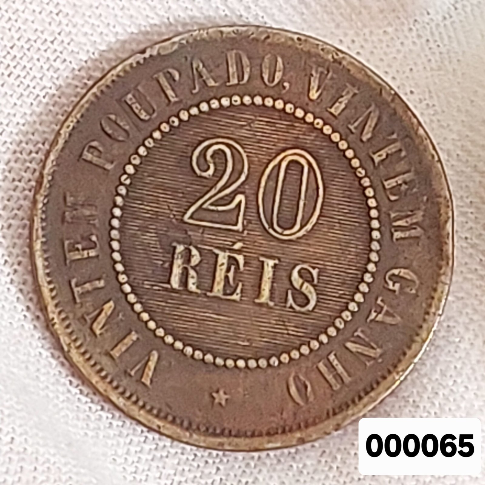 Moeda de 20 Réis do Brasil Ano 1894 - Vintém